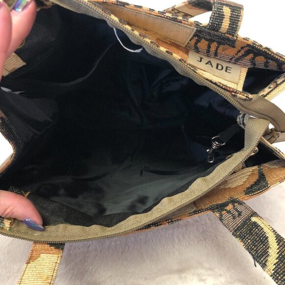 Jade Animal Safari Tapestry Tote Shoulder Bag - Picture 4 of 13